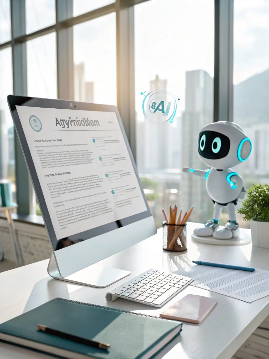 A close-up shot of the NexGrant AI application writing interface, showcasing the AI's ability to generate compelling grant proposal content.